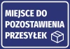 Information Sticker Place To Leave Shipments