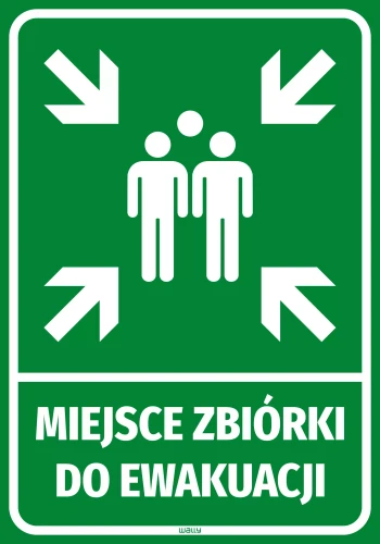 Sticker Meeting point for evacuation