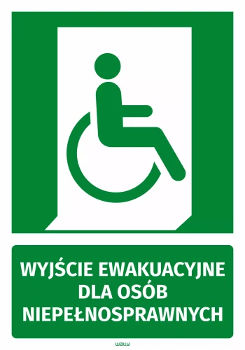 Sticker: Emergency Exit for Disabled Persons