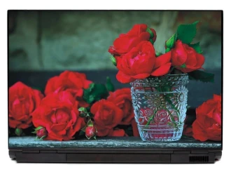 Laptop Sticker Roses In Vase P339