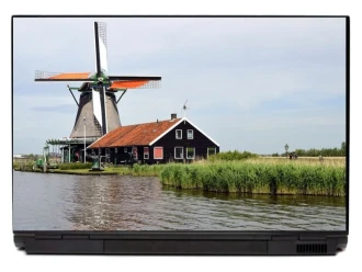Laptop Sticker Windmill In Amsterdam P444