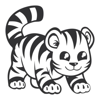 Wall Sticker For Children Tigers 2406