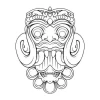 Wall Sticker Mask Bali Mask 2097