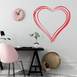 Wall sticker heart love 2334