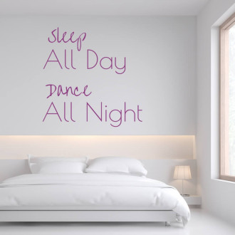 Sleep all day dance all night 2507 - sticker