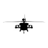 Wall Sticker Helicopter Silhouette 2300