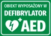 Information Sticker Facility Equipped With An Aed Defibrillator