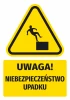 Warning Sign, Safety Information Sticker Attention! Danger Of Falling