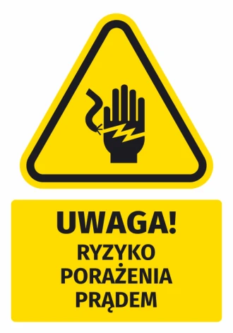 Warning Sign, Safety Information Sticker Attention! Risk Of Electric Shock
