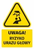 Warning Sign, Safety Information Sticker Risk Of Head Injury