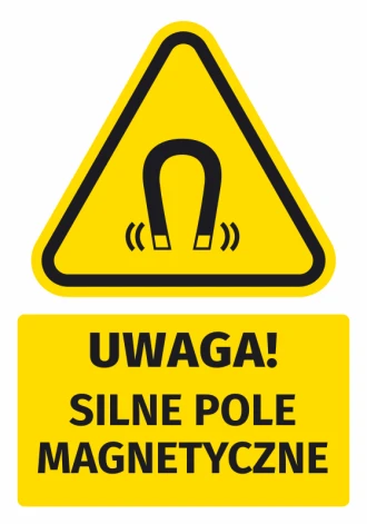 Warning Sign, Safety Information Sticker Attention! Strong Magnetic Field