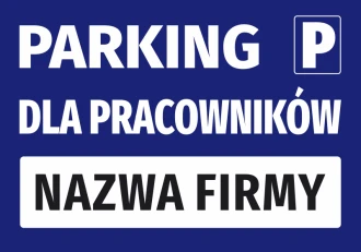 Sticker Parking For Employees With A Field For The Name