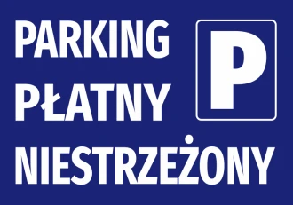 Information Sticker Paid Unguarded Car Park