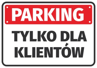 Information Sticker Parking Only For Customers