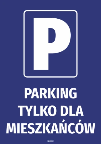 Information Sticker Parking For Residents Only