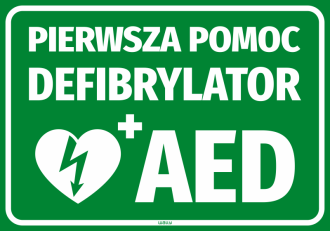 Information Sticker First Aid Defibrillator Aed