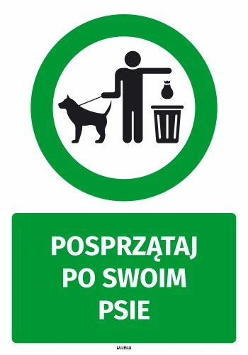 Sticker: Clean up after your dog