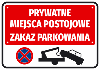 Information Sticker Private parking space, no parking