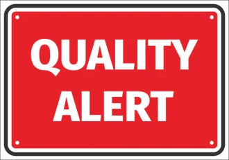Information Sticker Quality Alert