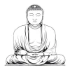 Wall Sticker Buddha Statue 2059