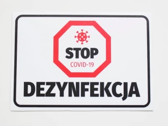 Information Sticker Stop Disinfection N427