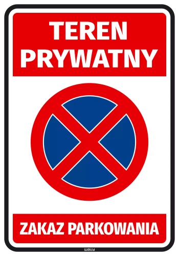 Sticker: Private Property – No Parking