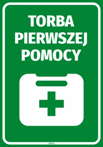 First Aid Bag Information Sticker