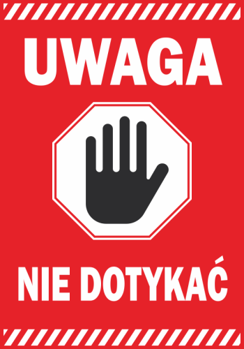 Information Sticker Attention, Do Not Touch