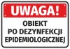 Information Sticker Note Object After Epidemiological Disinfection