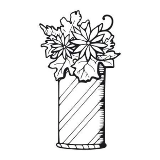 Vase Sticker With Flowers 2049