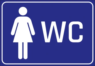Information Sticker Women'S Toilet
