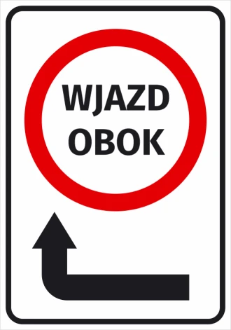 Information Sticker Entrance Next To The Left Arrow