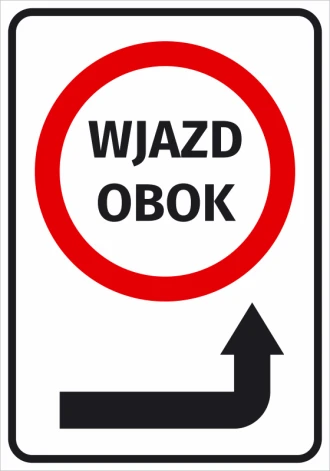 Information Sticker Entrance Next To The Right Arrow