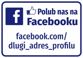 A Plate With The Address Of The Facebook Profile