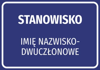 Information Sticker Position, Name, Surname
