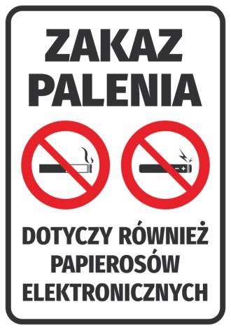 Information Sticker The Smoking Ban Also Applies To Electronic Cigarettes