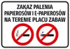 Information Sticker It Is Forbidden To Smoke Cigarettes And E-Cigarettes In The Playground