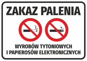 Information Sticker Smoking And Electronic Cigarettes Are Forbidden N136