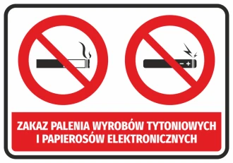 Information Sticker Smoking And Electronic Cigarettes Are Forbidden N137