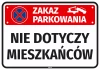 Sticker: No Parking – Residents Excepted