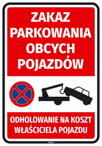 Sticker: No parking for unauthorized vehicles