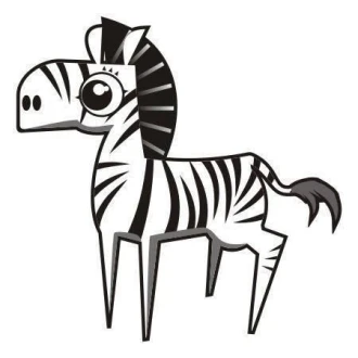 Zebra 08 Printed Sticker