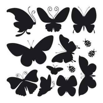 Butterfly Stickers Set 1887