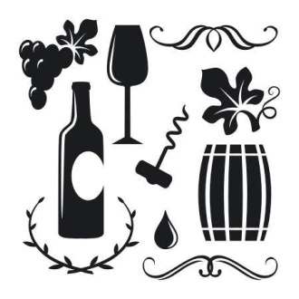 Wine Stickers Set 1890