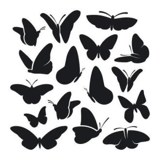 Butterfly Stickers Set 1893