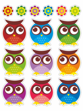 Wall decals colour set sowy 2387