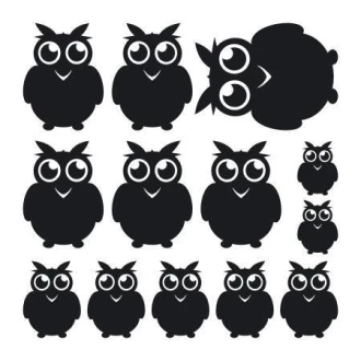 Owl Stickers Set 1975