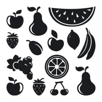 Stickers Fruit Vegetables Set 1892