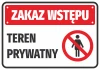 Information Sticker No Entry Private Property