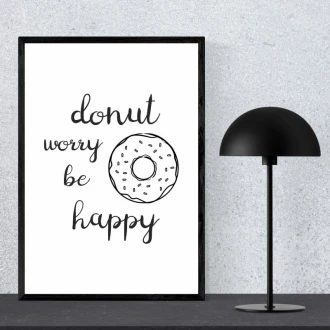 Poster Donut Worry Be Happy 251